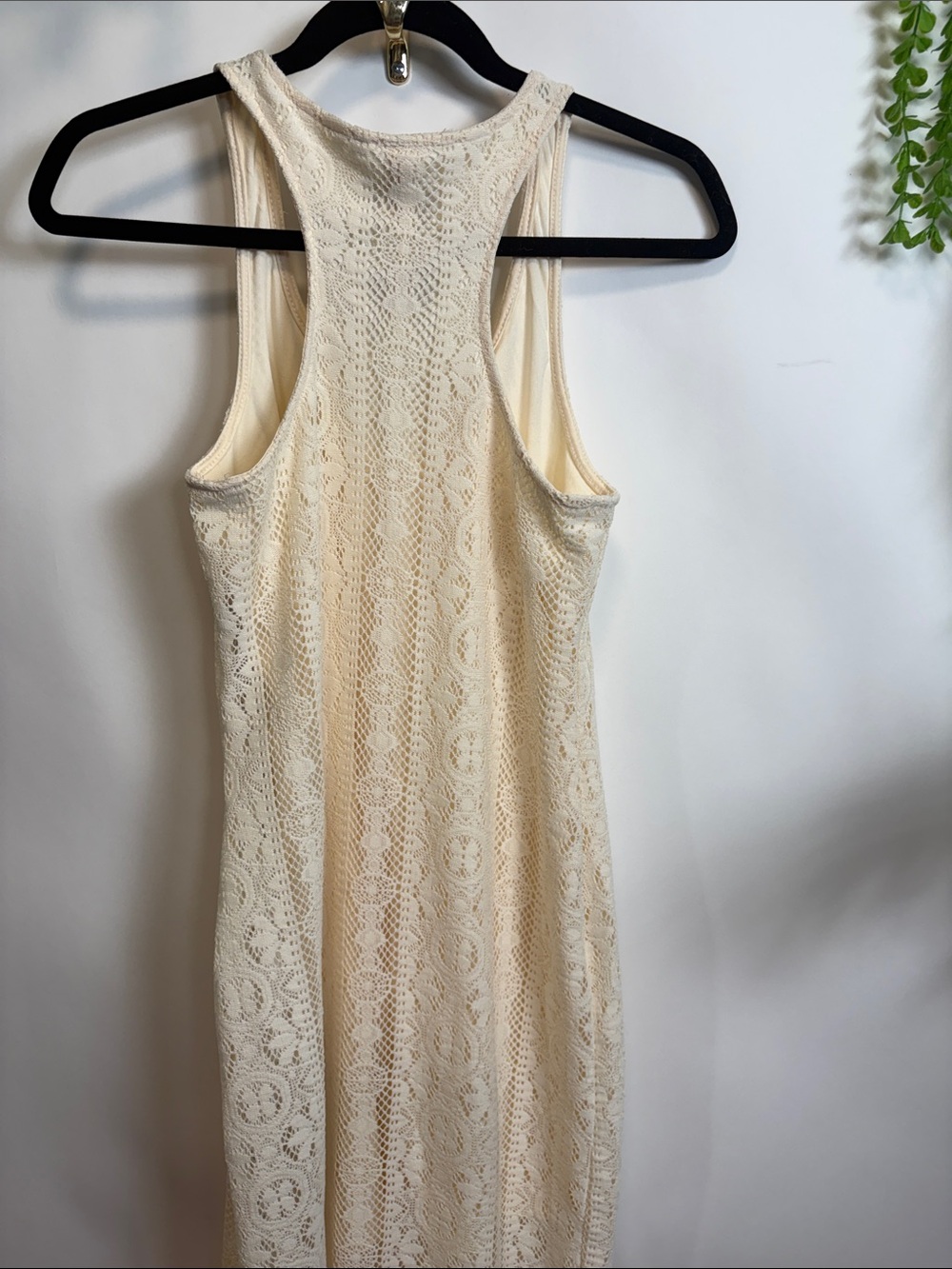 No Boundaries Cream Lace Racerback Maxi Dress - Picture 9 of 11